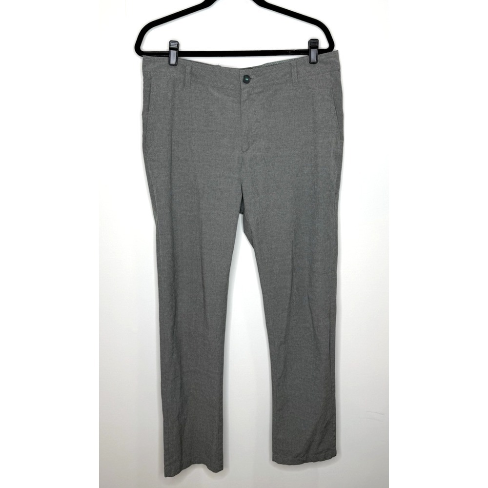 Link Soul Board Walker Pants Mens 35x32 R Gray Chino Golf Stretch‎ Straight Leg